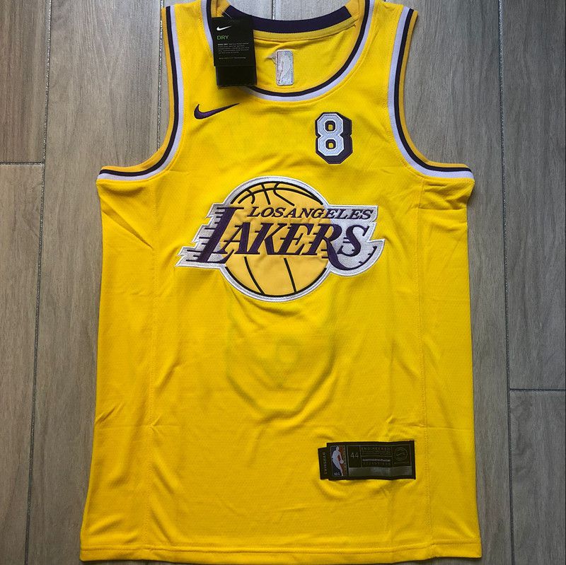 Men Los Angeles Lakers #8 Bryant yellow Retro 78-20 years full density embroidery NBA Jerseys->los angeles lakers->NBA Jersey